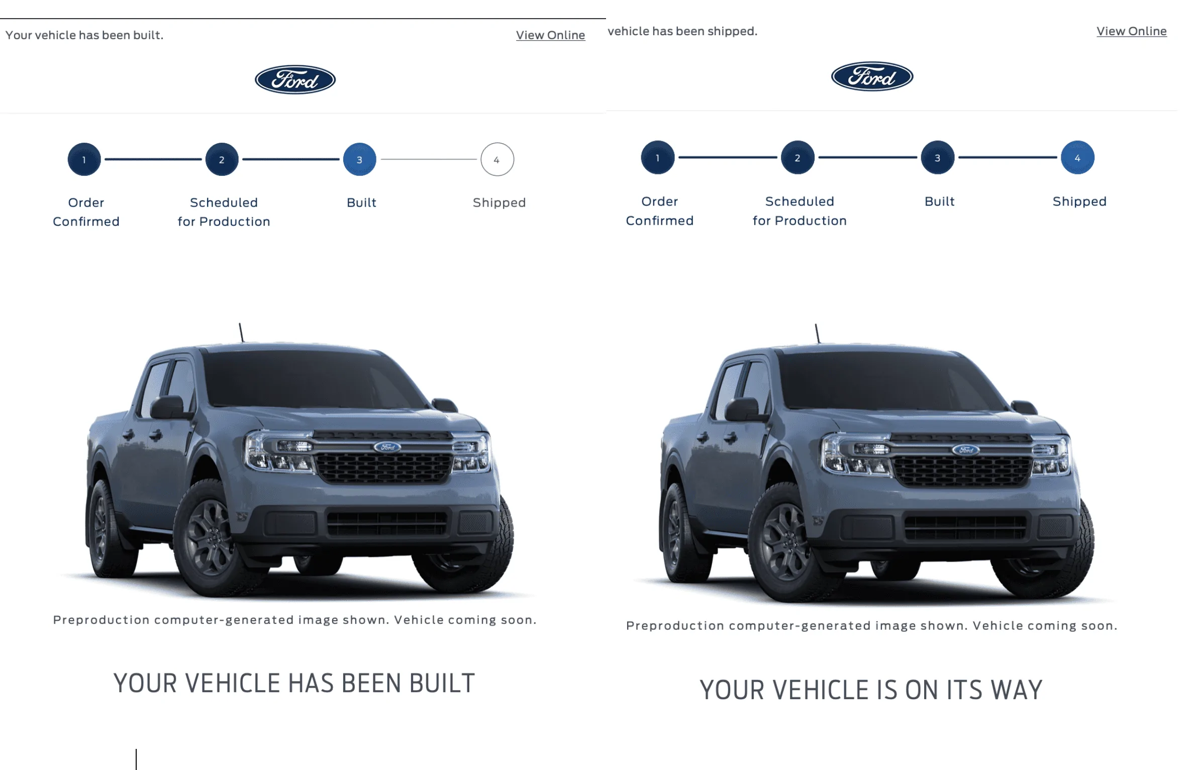 Ford Maverick Is it typical to get a built email and shipped email 12hr apart? Screen Shot 2022-09-26 at 05.12.07