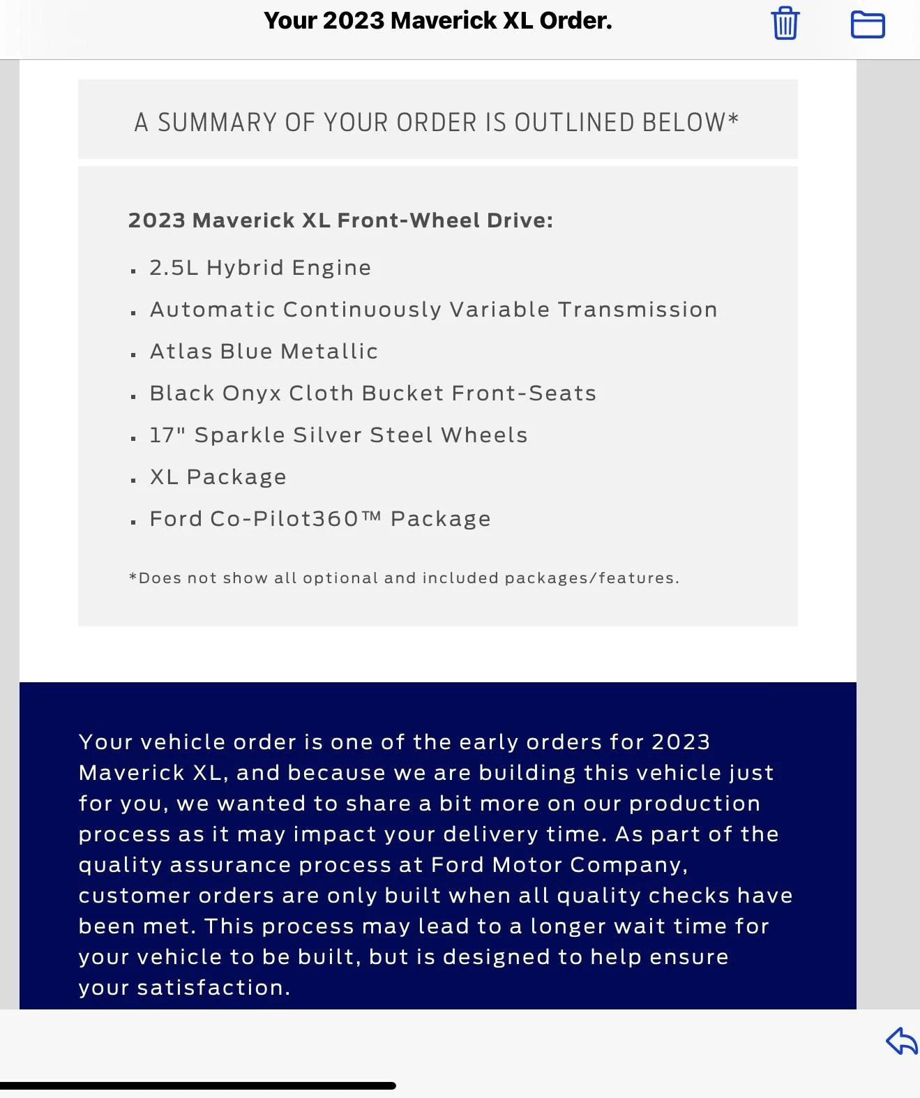Ford Maverick ⚠️XL- Atlas Blue - ordering issues resolved⚠️ 19C3DF40-A950-4118-BE98-9234A57A3E59