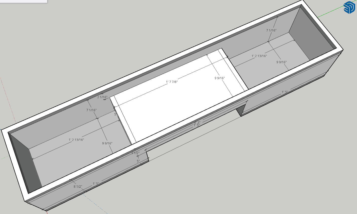 Ford Maverick Subwoofer Enclosure: Dual Sundown SLD-10's sketchup1.PNG