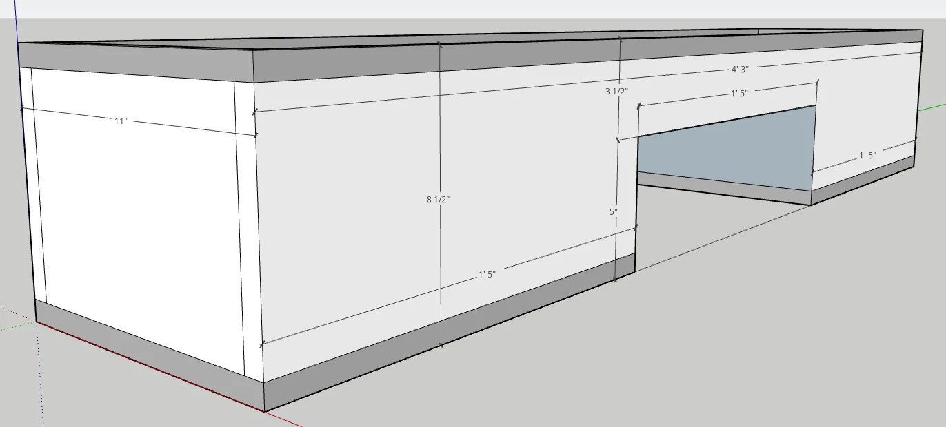 Ford Maverick Subwoofer Enclosure: Dual Sundown SLD-10's sketchup2