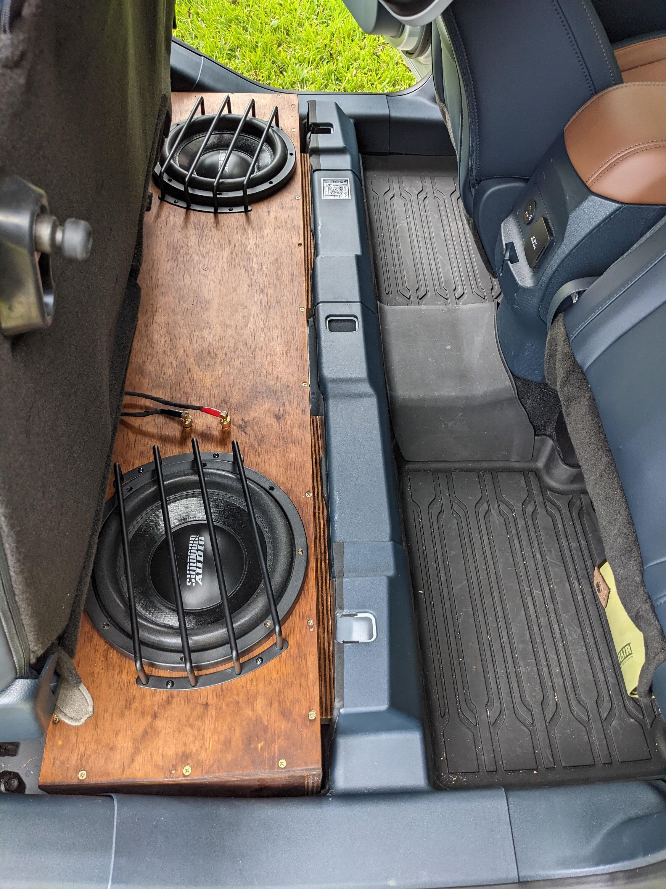 Ford Maverick Subwoofer Enclosure: Dual Sundown SLD-10's subbox