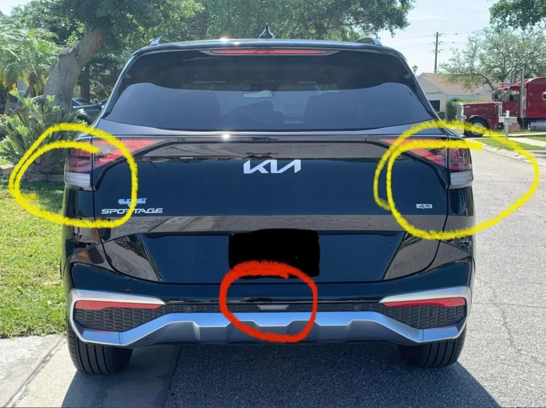 Ford Maverick What's your alternate plan if your Maverick can't be built for 2023? Reverse light circled in red