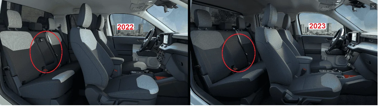 Ford Maverick No More Fold Down Rear Console on XLT? 1664913530339