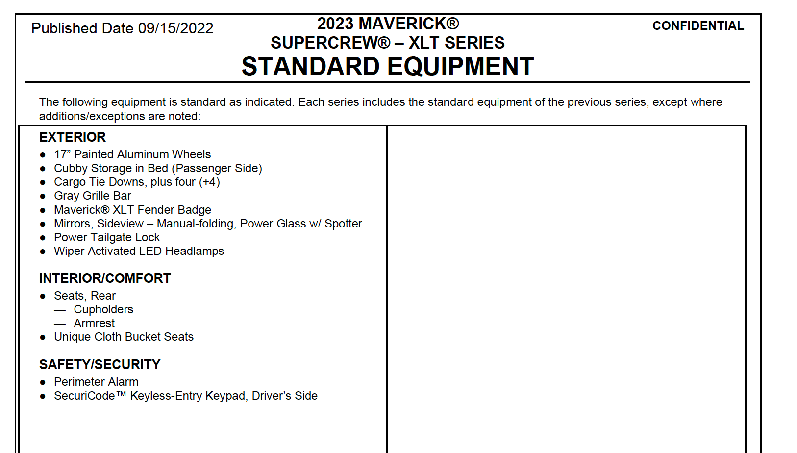 Ford Maverick No More Fold Down Rear Console on XLT? Screen Shot 2022-10-04 at 1.05.37 PM