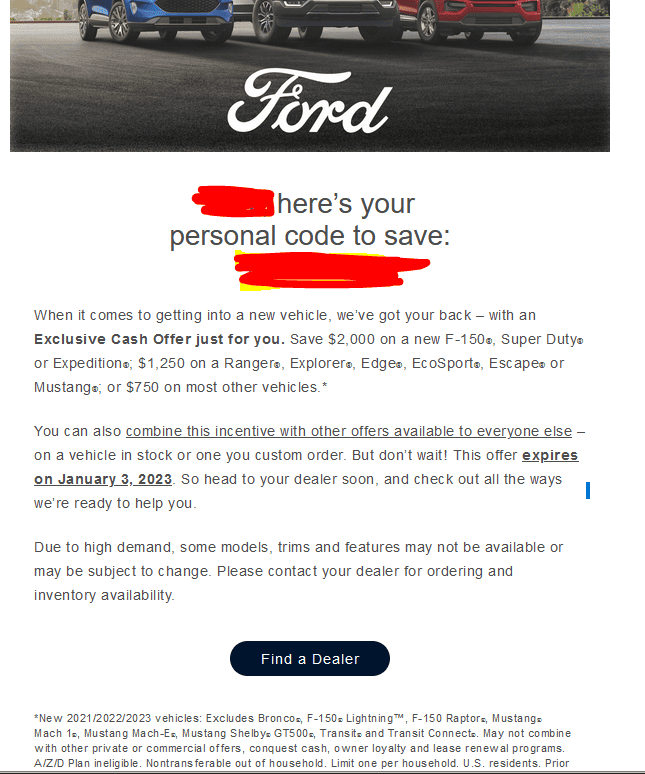Ford Maverick A new discount offer from Ford, nice. But. . . . 1664920792480