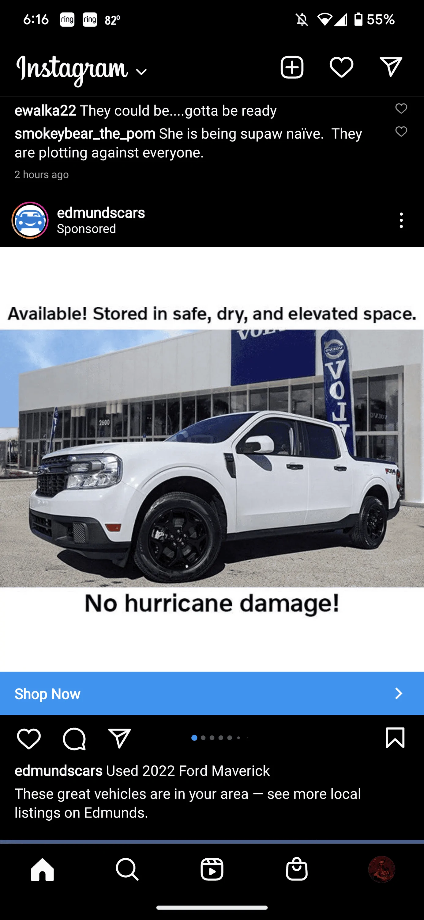 Ford Maverick Watch out for hurricane damage trucks. Screenshot_20221008-181641