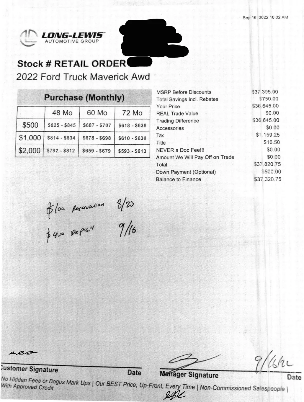 Ford Maverick Check the fine print 1665320004102