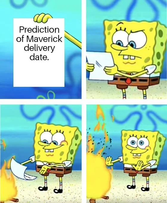 Ford Maverick Maverick Memes -  fun diversion while we wait [ ** NO POLITICS ** ] Spongebob Paper 10102022070300