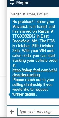 Ford Maverick October Hybrid Orders United TruckArrives-East-Brookfield-10-10-22