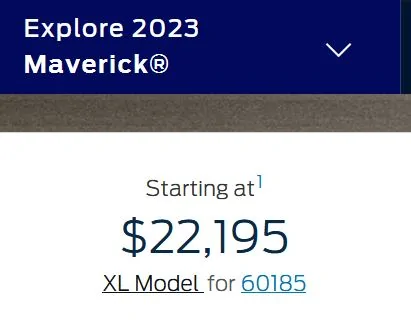 Ford Maverick Ford stock downgraded = improved Maverick chances??? MY23 base XL