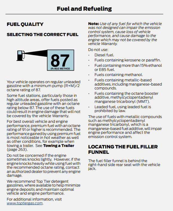 Ford Maverick Question for Maverick owners: any difference with 91/92/93 octane gas? 1665517365947