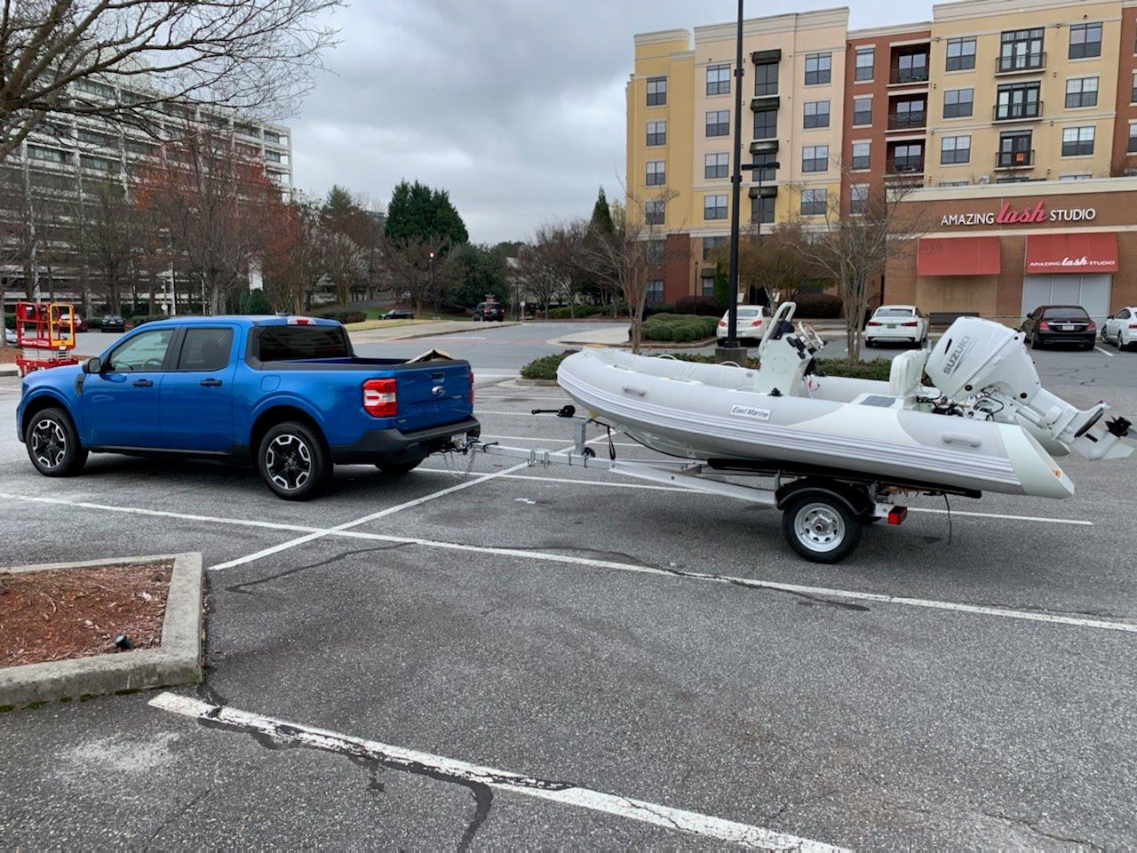 Ford Maverick Show me your Boats - Hybrid Towing mav + godiac
