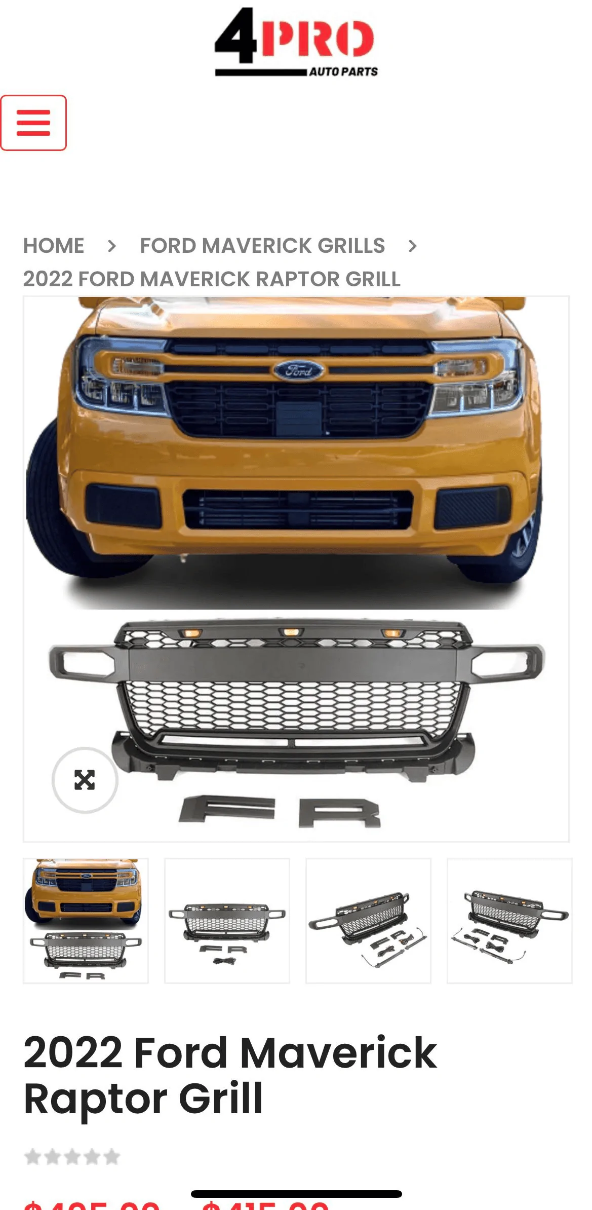 Ford Maverick Ford Maverick Raptor Style Grill aftermarket solution 1665669581991