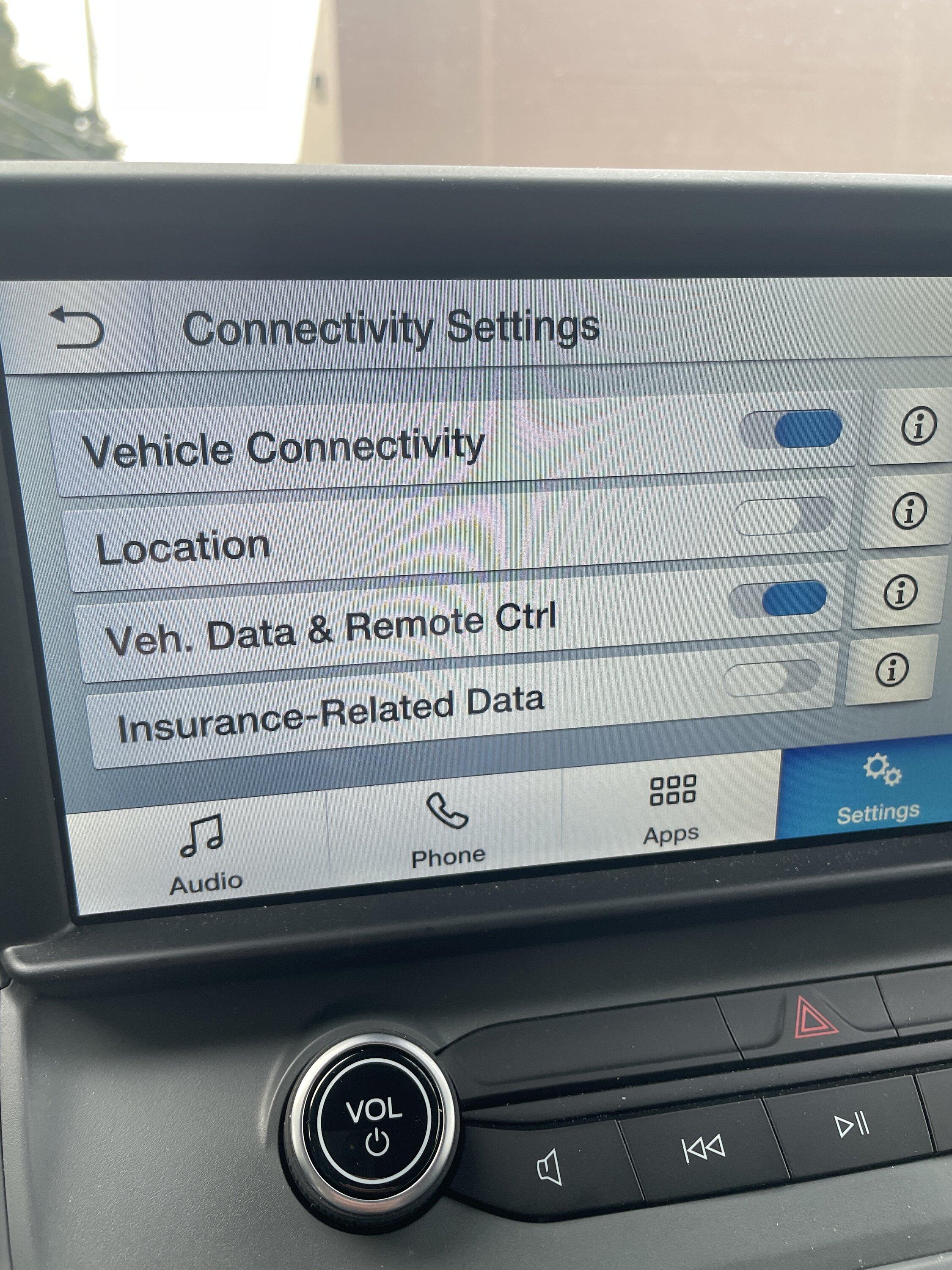 Ford Maverick Vehicle data collection notice - how to dismiss? image