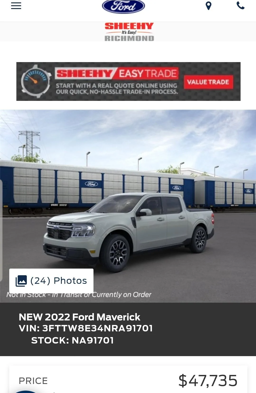 Ford Maverick 15k markup on 22 lariat hybrid Screenshot_20221017-101839_Chrom