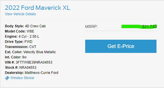 Ford Maverick 🛠 9/13 Build Week Group - Post your Window Stickers! 1631672286704