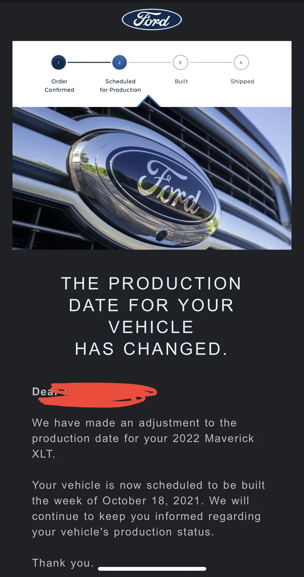 Ford Maverick A Scheduled Hybrid Production Date Delay C566493A-ADE8-42CA-9095-5F5511B02BE9