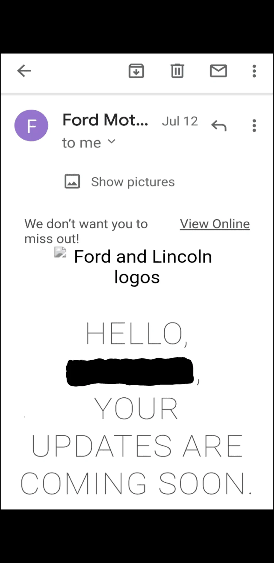 Ford Maverick How many emails have you received after order confirmation? Screenshot_20210915-200045