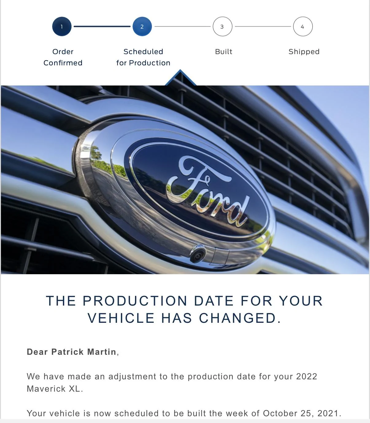 Ford Maverick My Hybrid Build Date Pushed Back One Week DB06839D-D4F5-46ED-BD40-CDD183CD3AF5