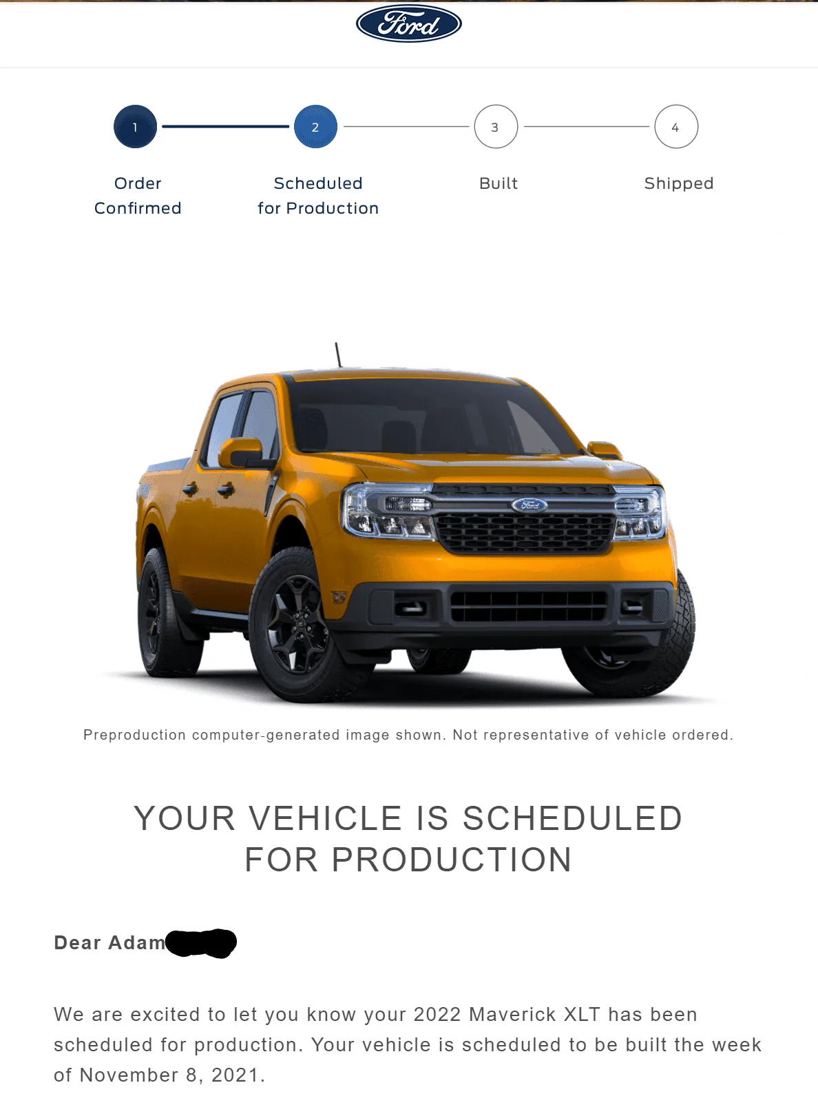 Ford Maverick 📬 9/16 Scheduling Email Received Group! 1631804741196