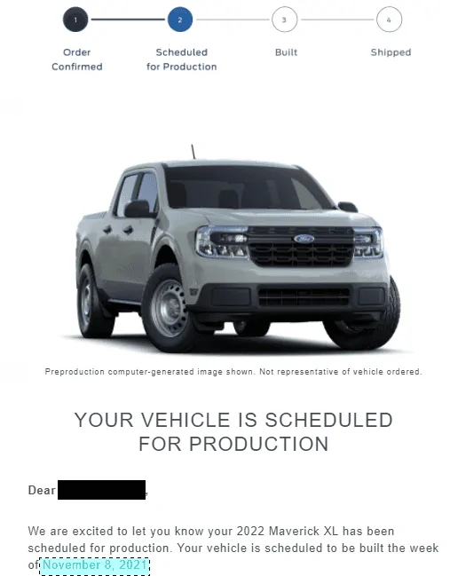 Ford Maverick 📬 9/16 Scheduling Email Received Group! 1631808712254