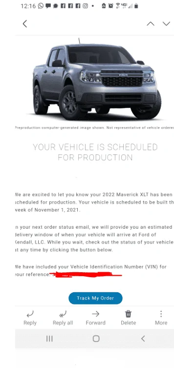 Ford Maverick 📬 9/16 Scheduling Email Received Group! 1631810451474