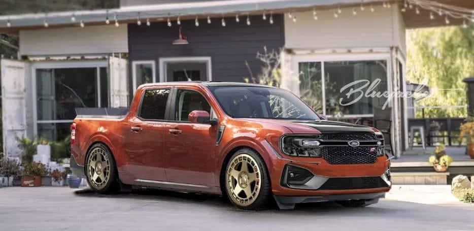 Ford Maverick Dumped / Lowered Maverick pickup preview renderings just wow Lowered Ford Maverick Pickup Truck