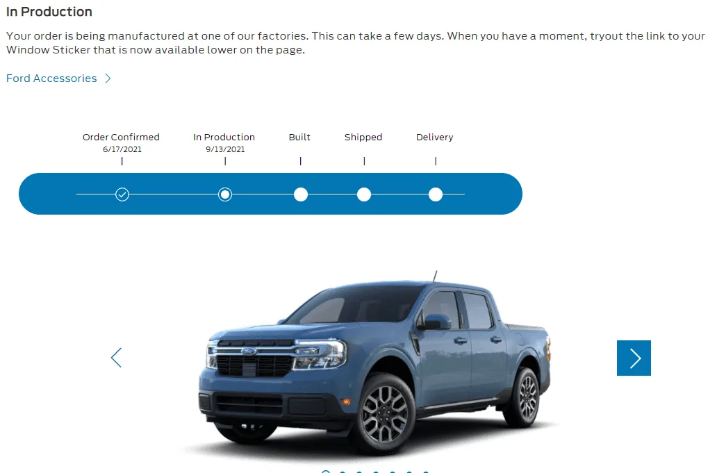 Ford Maverick Owners receiving email that their Maverick Has Been Built! 1631824976892