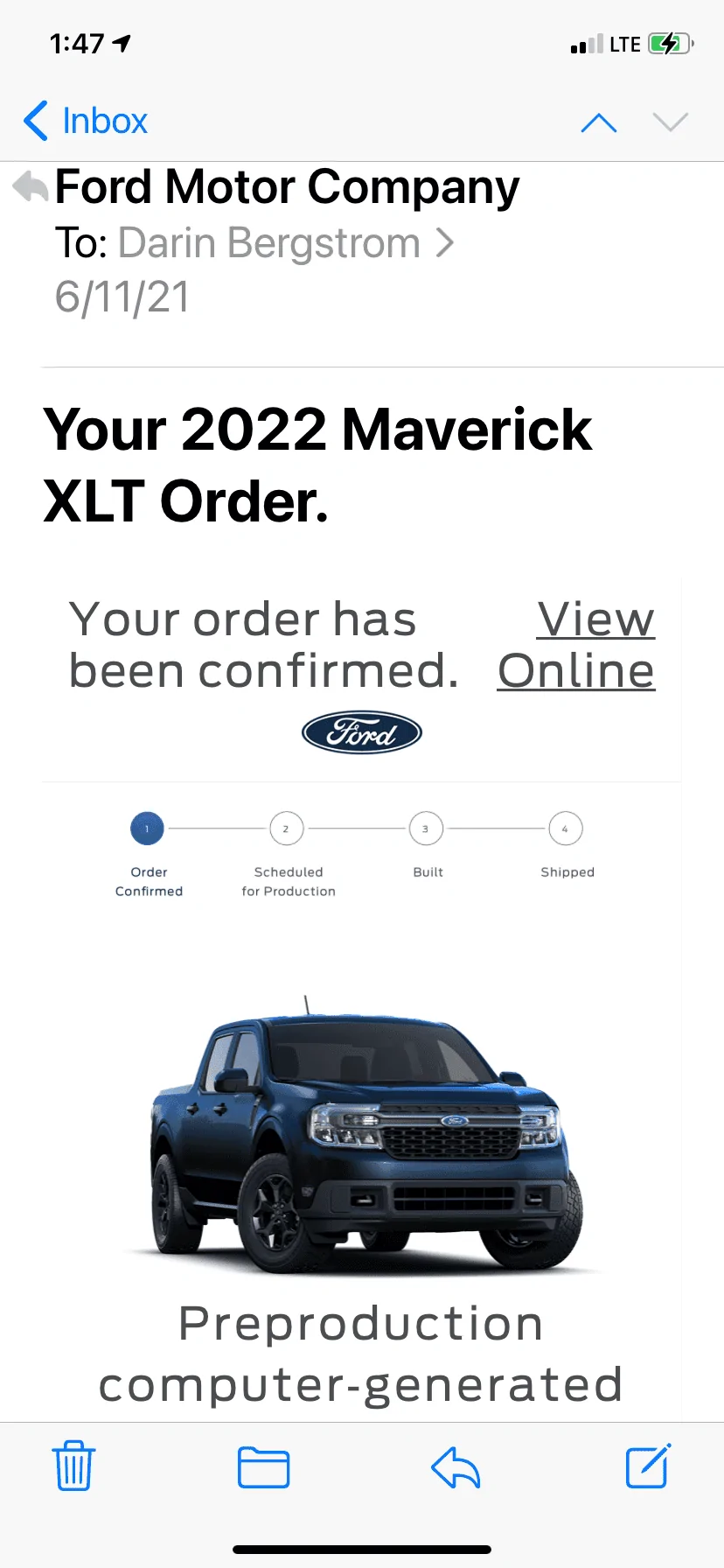 Ford Maverick A Poll for those that ordered in June A53ECE67-06B5-4407-980D-2AC190A5578B