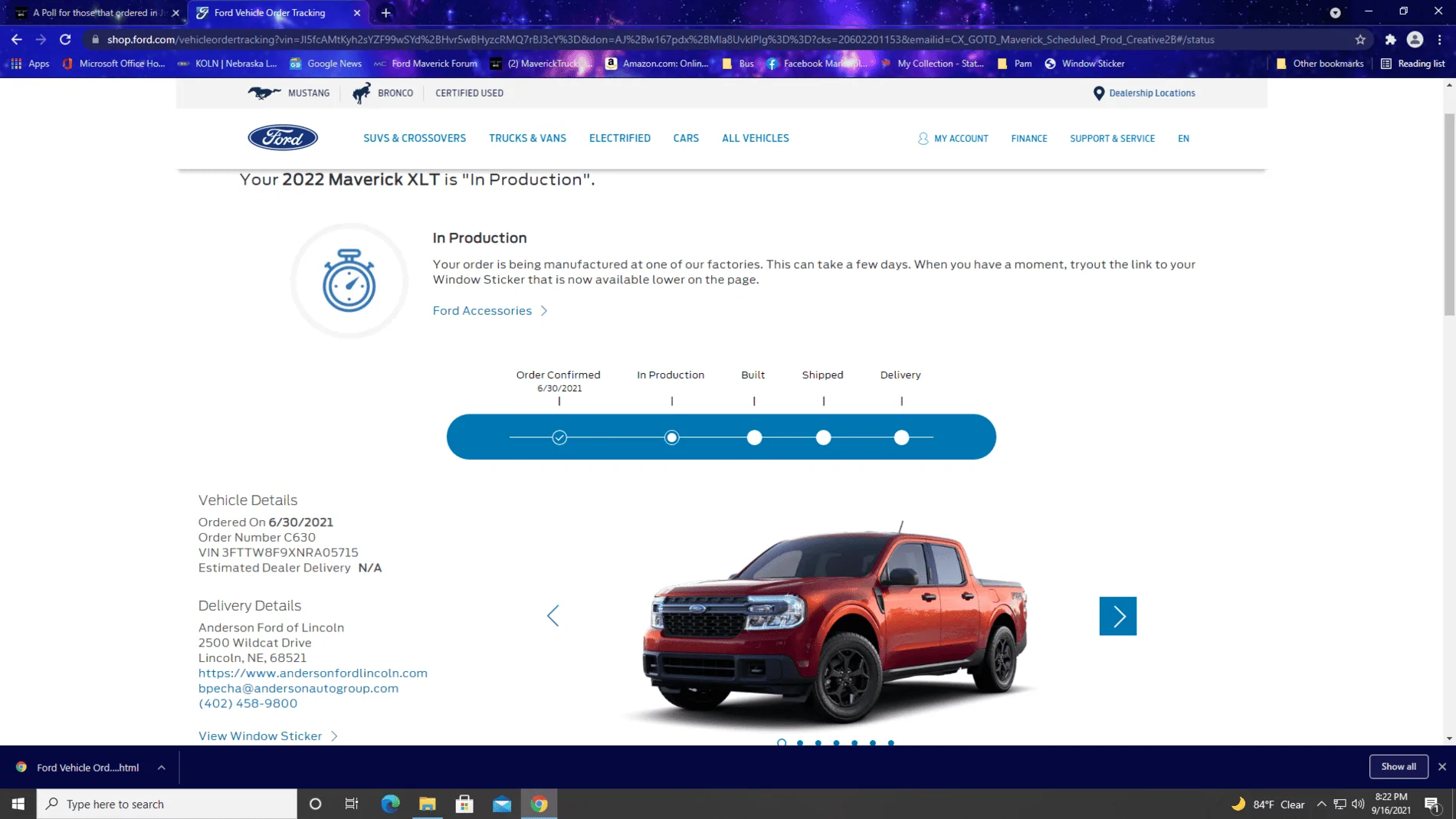Ford Maverick A Poll for those that ordered in June Screenshot (2)
