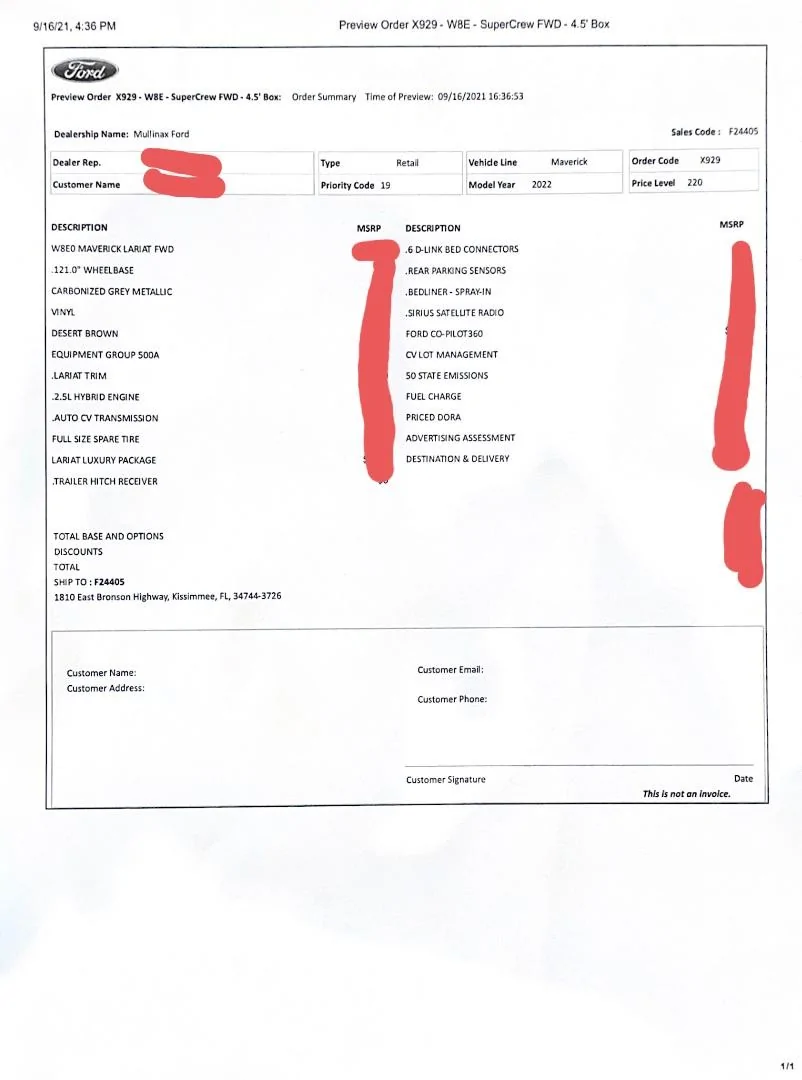 Ford Maverick Ford Maverick Ordering & Scheduling Process — A Detailed Explanation IMG_5637