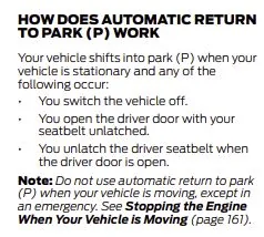 Ford Maverick Learned Something New – Auto Return to Park Feature returntopark
