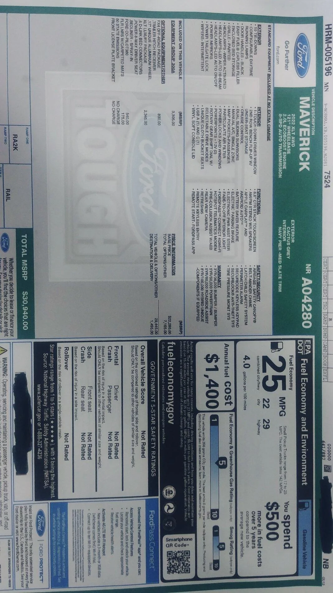 Ford Maverick Suprised by Ford today! My Maverick is built and ready for shipment 0921211115
