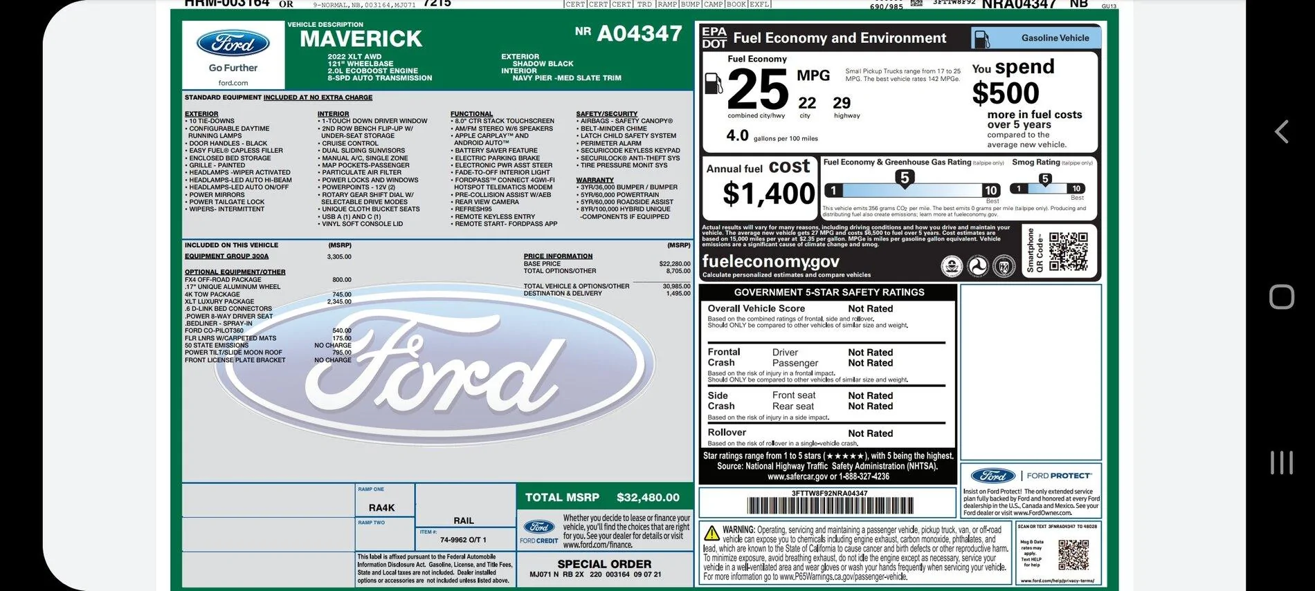 Ford Maverick Maverick Has Shipped! Screenshot_20210916-082528_Driv