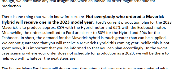 Ford Maverick Big Prediction!! Another useless email coming soon. Screenshot 2022-10-17 165350