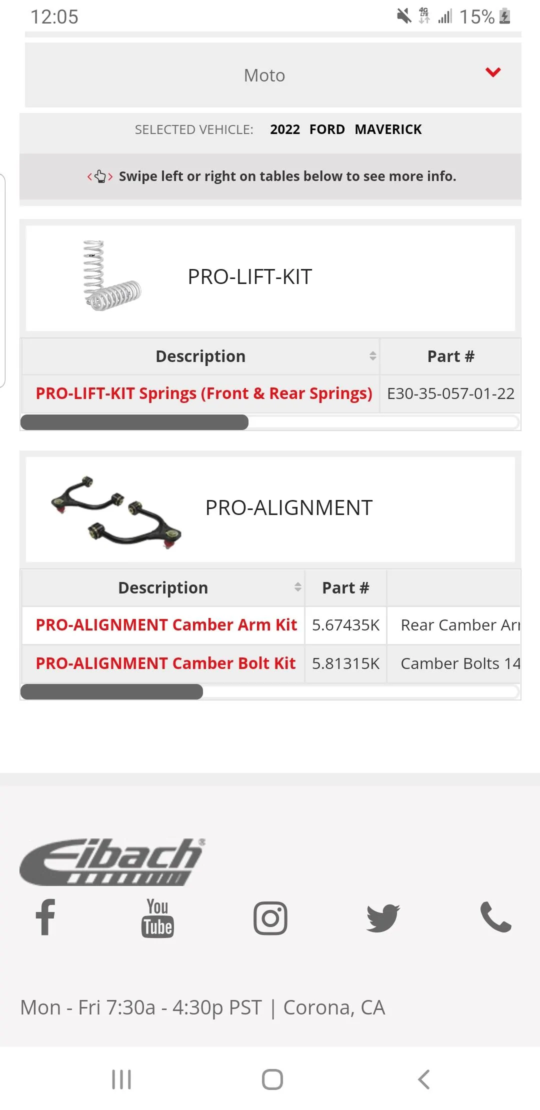 Ford Maverick Eibach Lowering Springs Kit for Maverick, Finally Installed! Screenshot_20221018-120556_Samsung Internet
