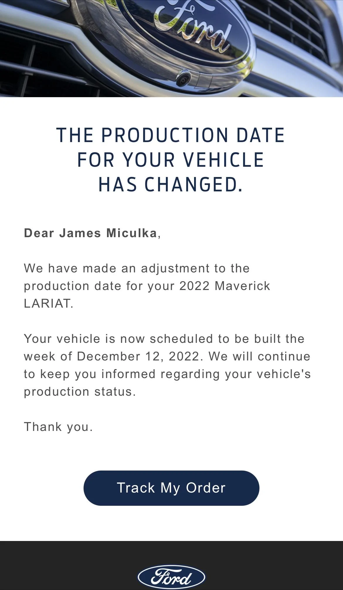 Ford Maverick 22MY Canceled VINs Unite 4F9BC67D-C972-4C27-9688-75A7C355F44B