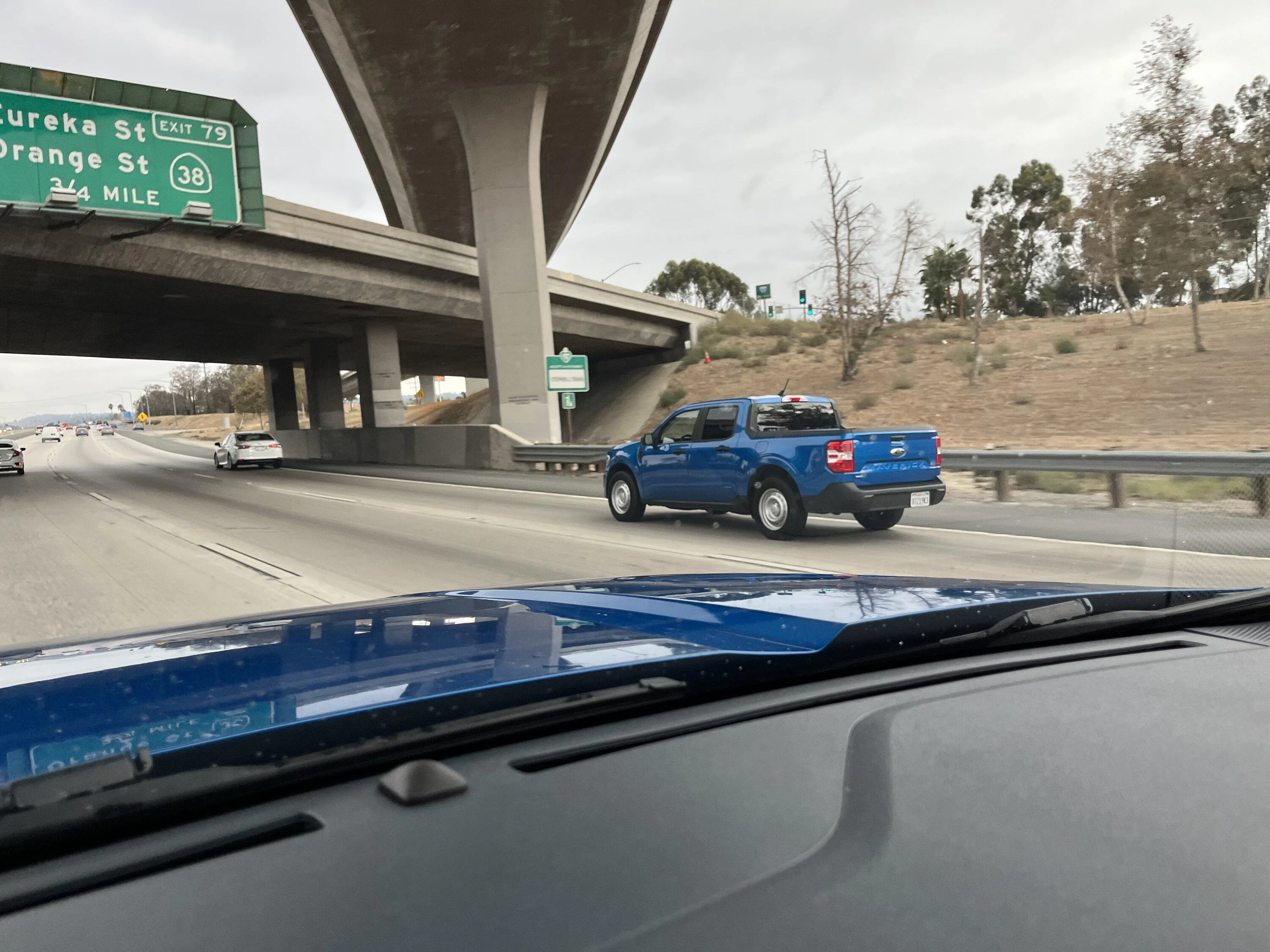 Ford Maverick TWO Mavericks in the wild within two minutes, EB I-10 Redlands CA IMG-1371