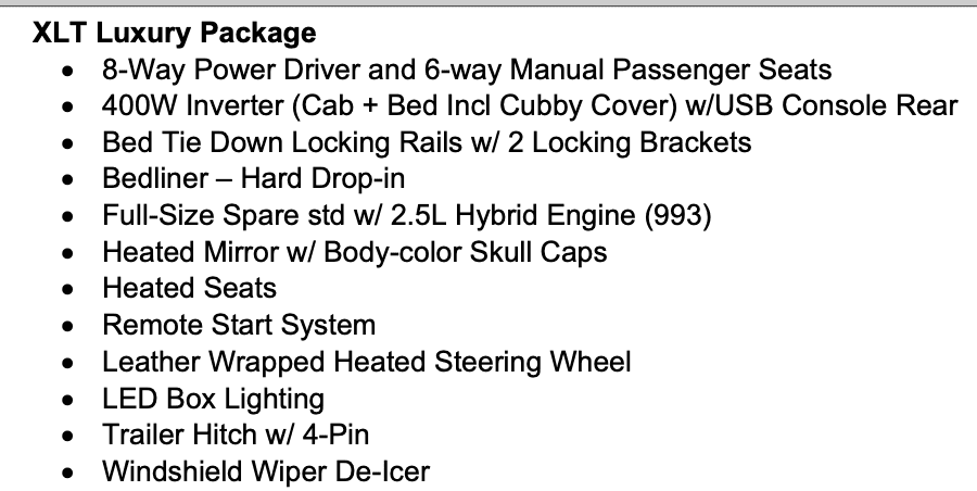 Ford Maverick Luxury Package Changed? 1666495147533