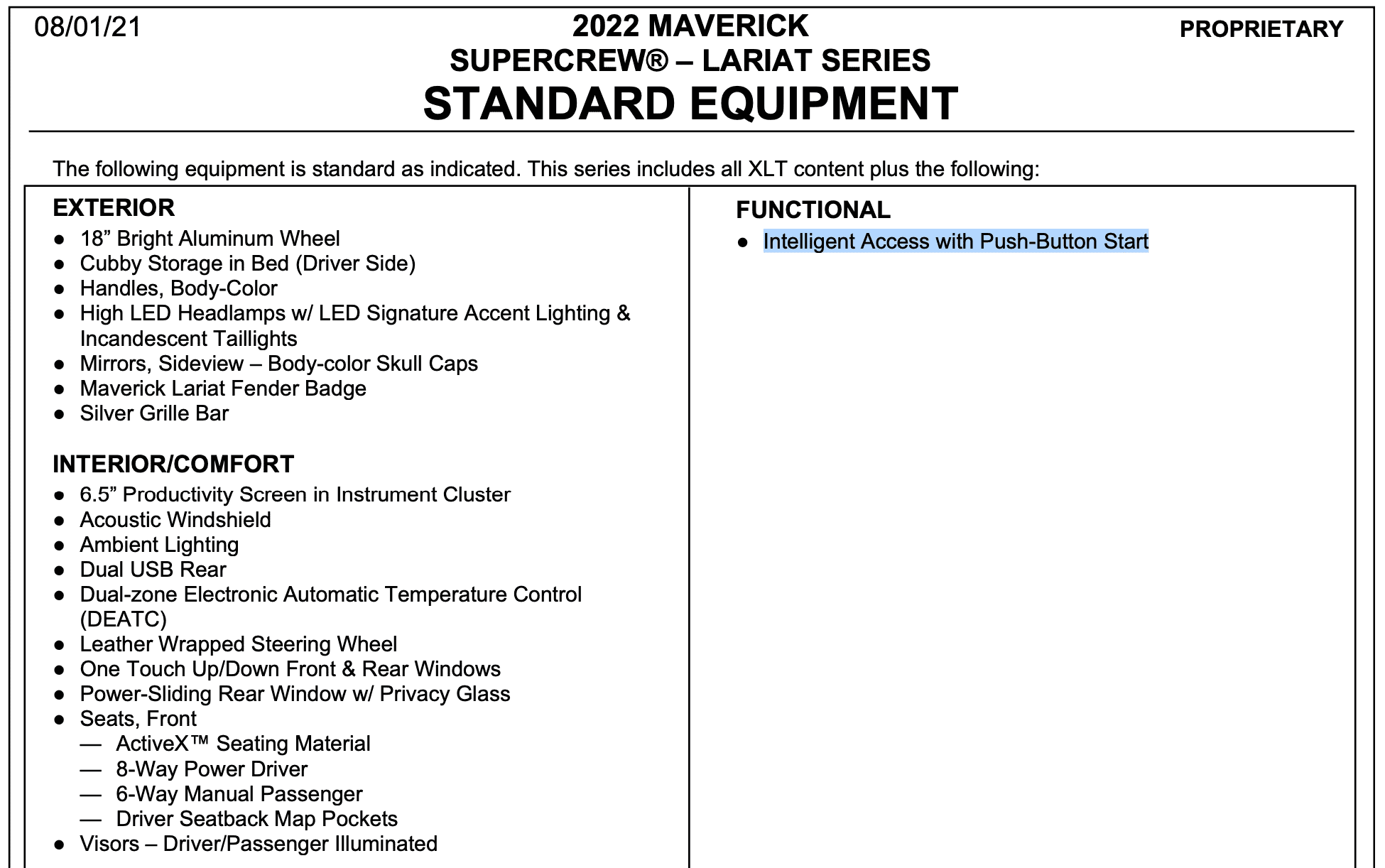 Ford Maverick Luxury Package Changed? 1666495203994
