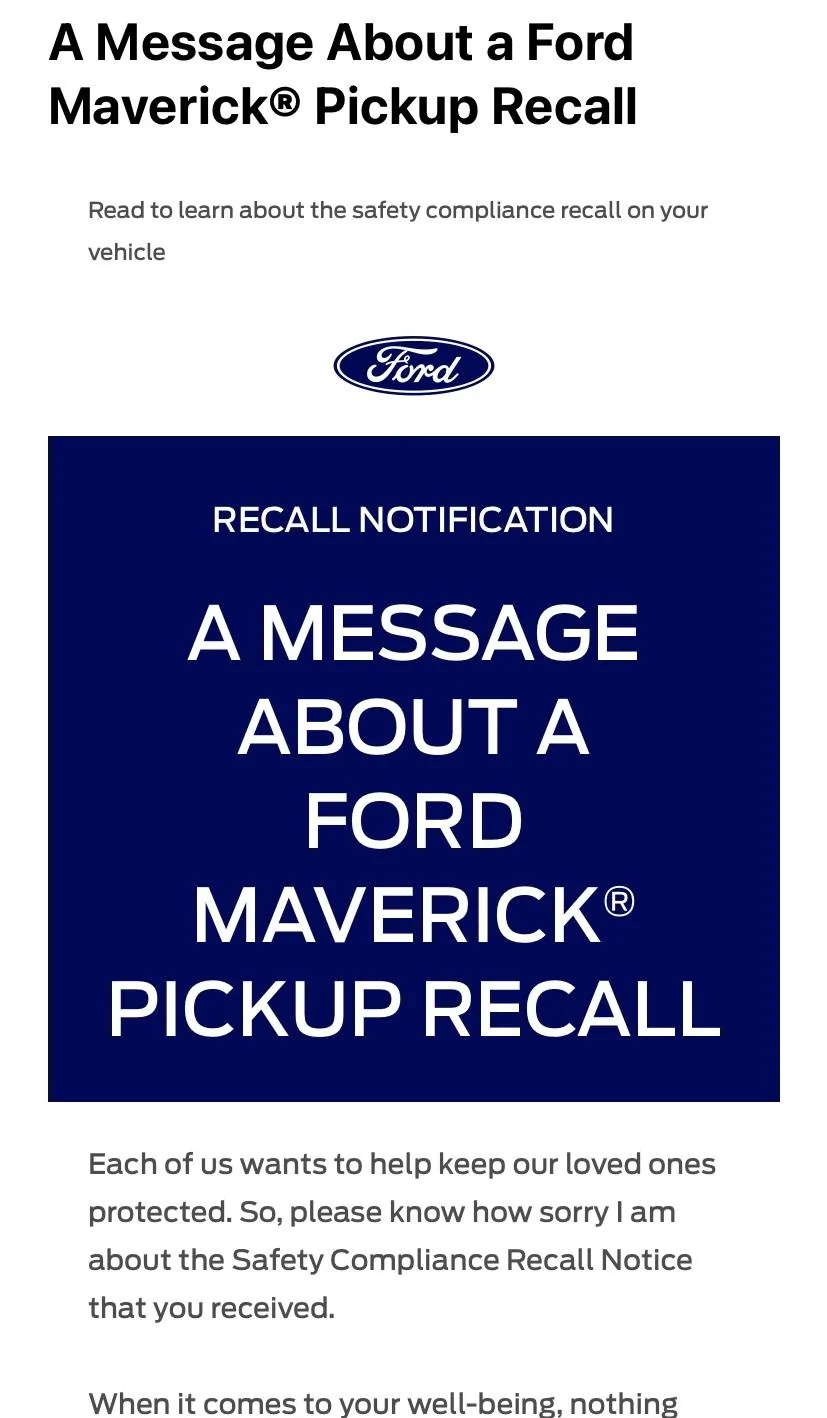 Ford Maverick Side Curtain Air Bag Recall 64D3BBD8-D11C-4AF3-9AEA-0578F8A2F05D