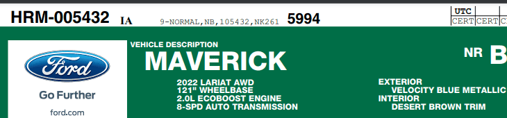 Ford Maverick Granger Orders - any one up to swap their mav with mine 1666885694193