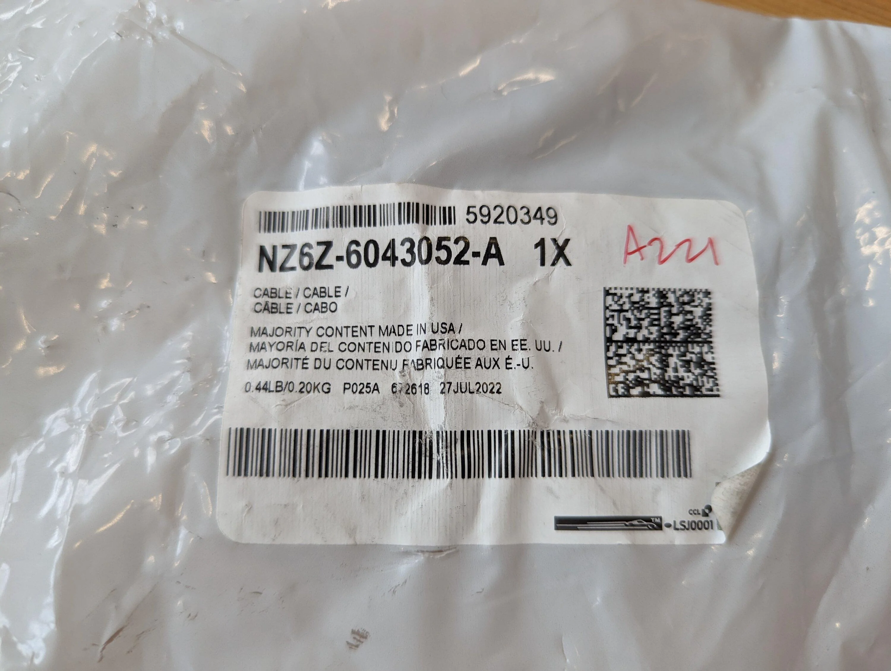 Ford Maverick Tailgate cable/gate continutes - PXL_20221026_174728938