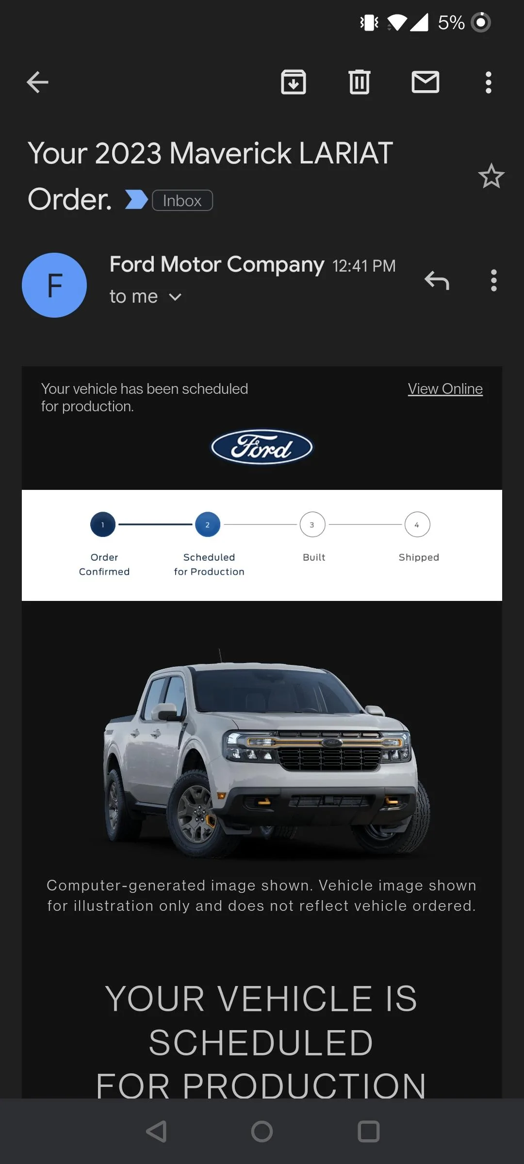 Ford Maverick Any 2023MY get a VIN yet??? Screenshot_20221028-132113