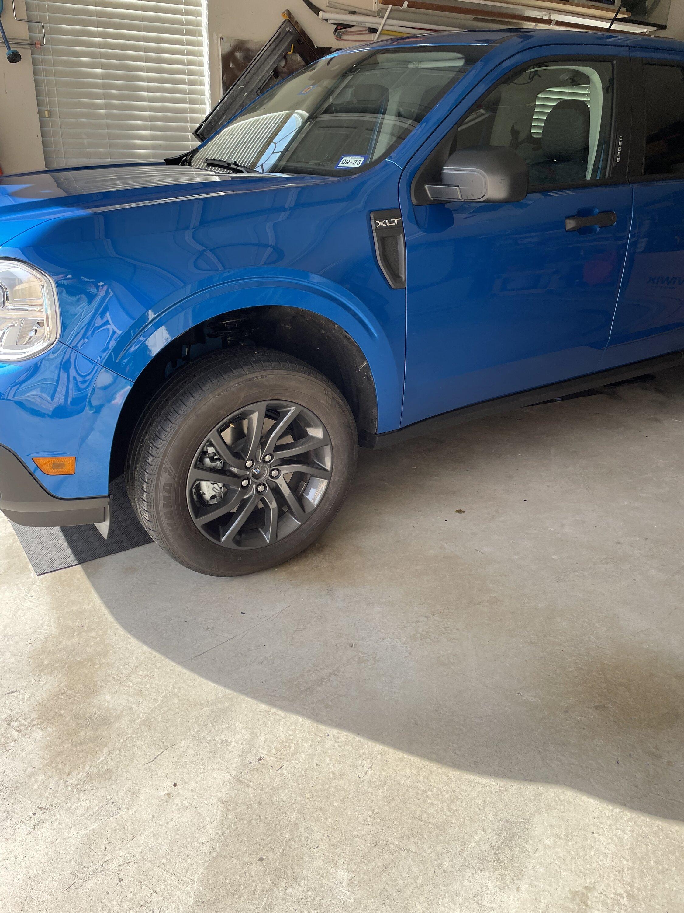 Ford Maverick Range Rover Evoque wheels installed for perfect fit! 0EE6EAD5-2947-4D83-ACE6-D8DBD8D3ABF4
