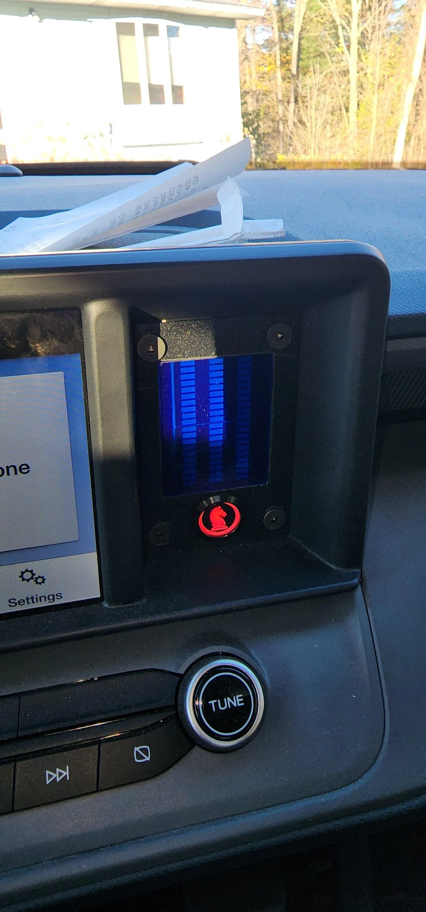 Ford Maverick K.I.T.T. install in useless dash cubby 16669912527162513492273838698660