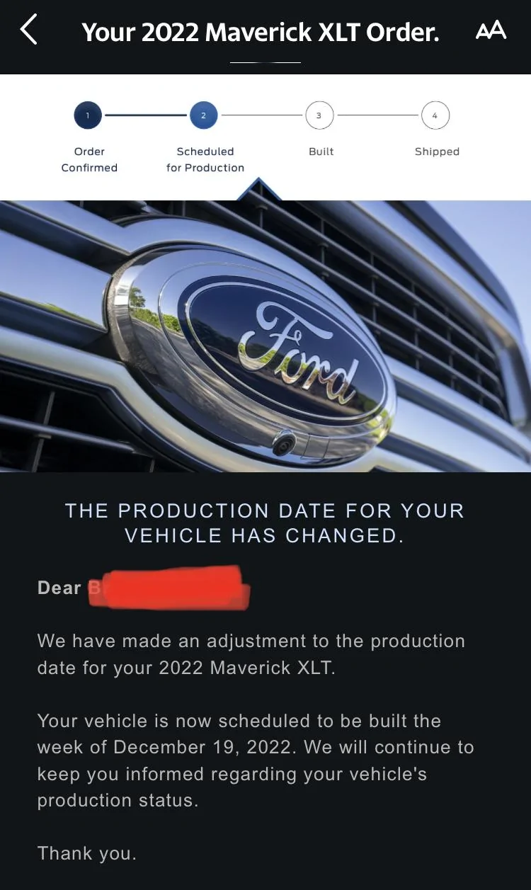Ford Maverick 2023 Build date.. E0D39783-78A1-46C8-9C7A-A9AA28B1C40E