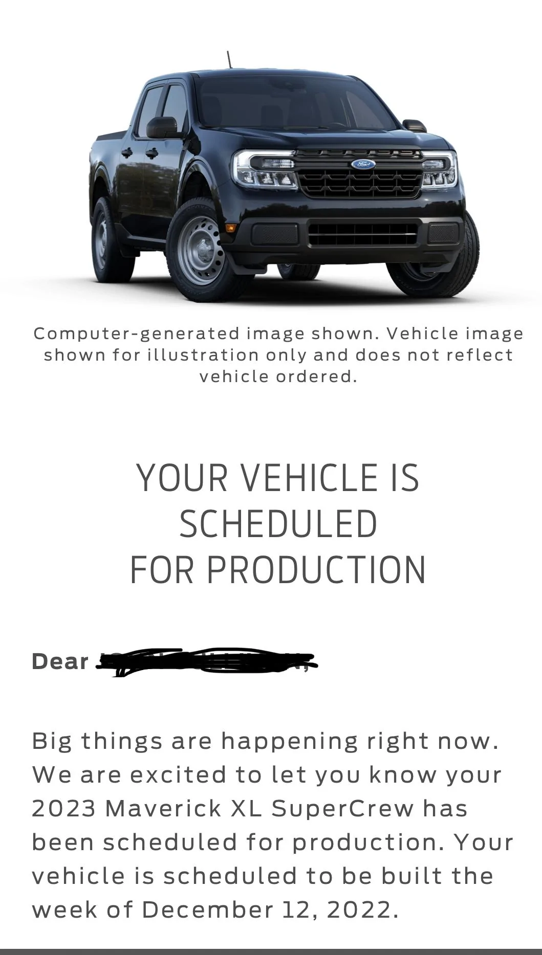 Ford Maverick 🙋🏻‍♂️ Post if you received your 2023 Maverick scheduled for production confirmation & VIN today Oct 28! A44D9316-732A-4D7B-943A-364AA4BEFAED