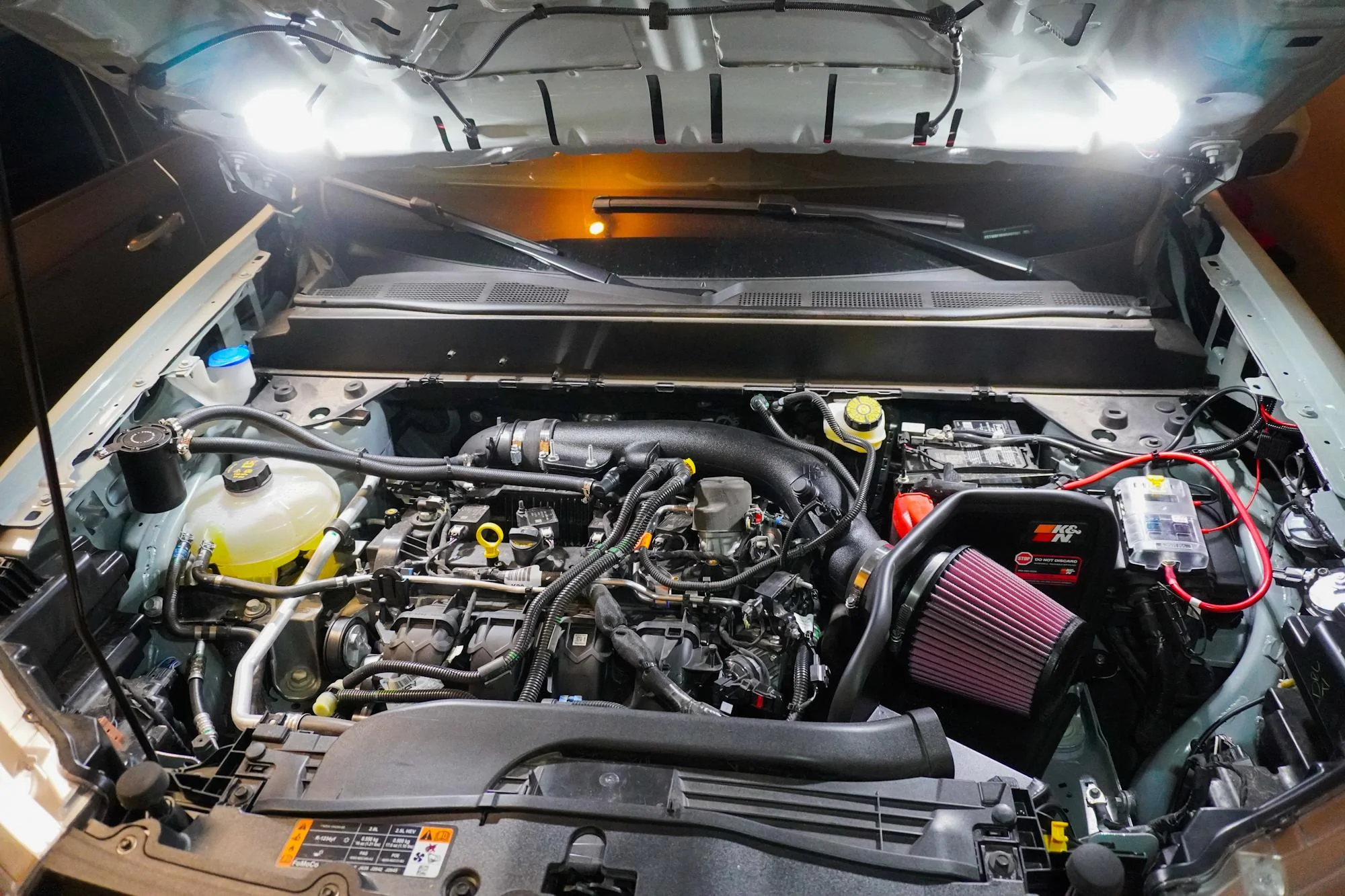 Ford Maverick K&N Cold Air Intake installed. Looks and sounds great PSX_20221023_194954