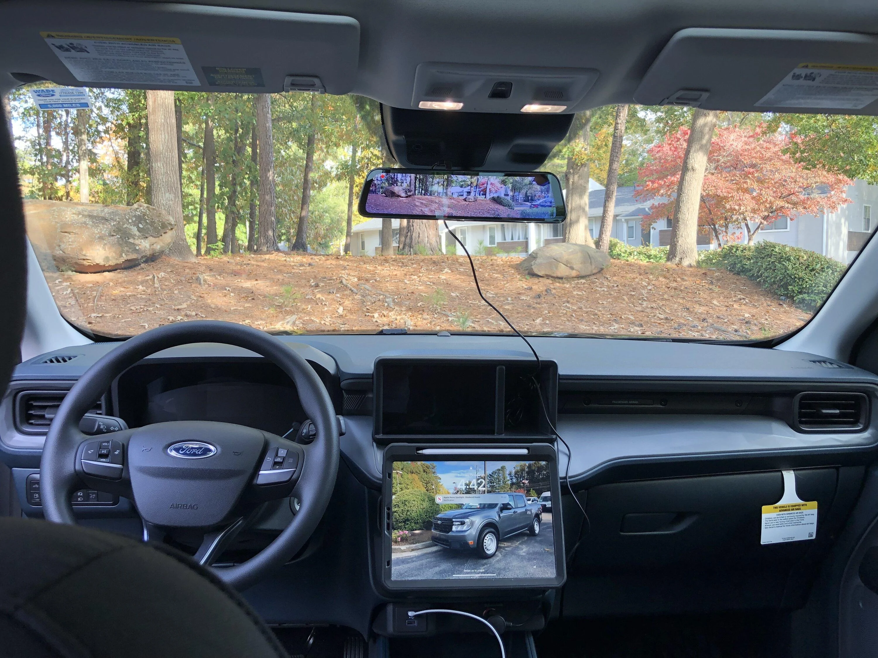 Ford Maverick Rear view mirror dash cam installed 24D26B6A-C6C4-48AD-977E-F1B28C502067